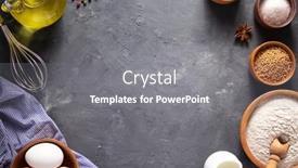  Presentation with recipe - Presentation design featuring bakery-ingredients-for-homemade-bread background and a gray colored foreground