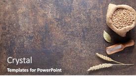  Presentation with baking - PPT layouts having bakery-ingredients-for-homemade-bread background and a gray colored foreground