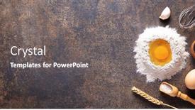  Presentation with baking - Slide deck featuring bakery-ingredients-for-homemade-bread background and a gray colored foreground