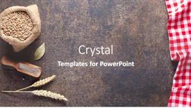  Presentation with baking - Audience pleasing presentation theme consisting of bakery-ingredients-for-homemade-bread backdrop and a gray colored foreground