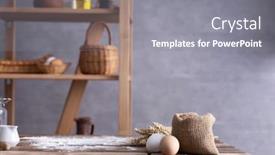  Presentation with baking - Amazing presentation having bakery-ingredients-for-homemade-bread backdrop and a gray colored foreground