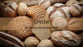  Presentation with bakery - Presentation featuring bakery products - breads on the wooden background and a  colored foreground