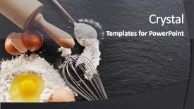  Presentation with dough - Presentation having bakery products - dough preparation baking ingredients egg background and a dark gray colored foreground