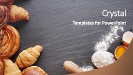  Presentation with dough - Presentation theme consisting of bakery products - dough preparation baking ingredients egg background and a gray colored foreground