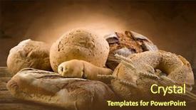  Presentation with bread - Beautiful slides featuring bakery products - variety of bread backdrop and a tawny brown colored foreground