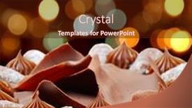  Presentation with bakery - Beautiful PPT theme featuring slice birthday - bakery backdrop and a wine colored foreground