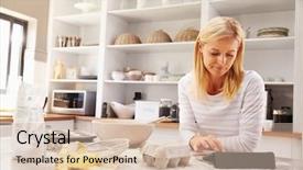  Presentation with recipe - Slide deck having  background and a  colored foreground