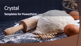  Presentation with eggshell - Presentation theme having baking background with eggshell flour background and a wine colored foreground