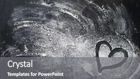  Presentation with flour - Beautiful presentation theme featuring baking background with heart shape backdrop and a gray colored foreground