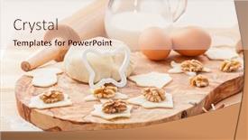  Presentation with christmas baking - Amazing presentation theme having baking christmas cookies with ingredients backdrop and a lemonade colored foreground