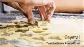  Presentation with christmas baking - Slide deck enhanced with baking cookies for christmas christmas and holiday baking background flour bakeware and shapes for cookies background and a lemonade colored foreground