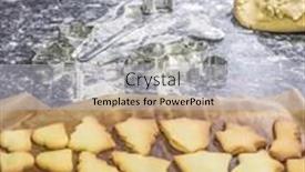  Presentation with christmas baking - Slide set consisting of baking cookies for christmas christmas and holiday baking background flour bakeware and shapes for cookies background and a light gray colored foreground