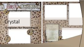  Presentation with scrapbook - Colorful slides enhanced with album remembrance nostalgia - baking cookies square frame scrapbook backdrop and a coral colored foreground