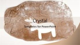  Presentation with christmas baking - PPT theme enhanced with baking homemade gingerbread cookies with different shapes for christmas background and a coral colored foreground