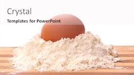  Presentation with baking - Beautiful slide set featuring baking ingredients on white background backdrop and a white colored foreground