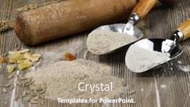  Presentation with whole wheat flour - Audience pleasing presentation theme consisting of baking-ingredients-whole-wheat-flour backdrop and a coral colored foreground