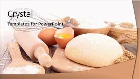  Presentation with baking - Beautiful PPT theme featuring baking ingredients backdrop and a sky blue colored foreground