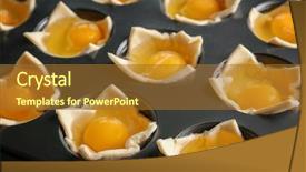  Presentation with mold - Slide deck with baking mold with raw eggs background and a  colored foreground