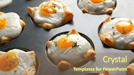  Presentation with mold - Amazing slides having baking mold with tasty eggs backdrop and a  colored foreground