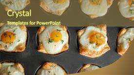  Presentation with mold - Theme enhanced with baking mold with tasty eggs background and a  colored foreground