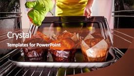  Presentation with inside ouut - Audience pleasing theme consisting of baking muffins in the oven backdrop and a tawny brown colored foreground