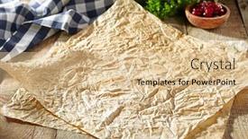  Presentation with parchment paper - Slide deck with baking-paper-with-food-ingredients background and a lemonade colored foreground