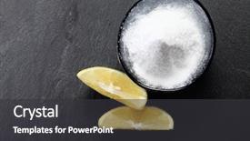  Presentation with baking soda - Beautiful slides featuring baking soda and slice of lemon backdrop and a dark gray colored foreground
