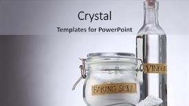  Presentation with baking soda - Slide deck with baking soda and vinegar background and a light blue colored foreground