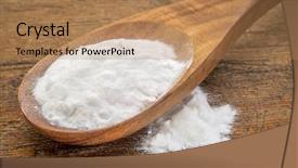  Presentation with baking soda - Theme consisting of baking soda sodium bicarbonate background and a coral colored foreground