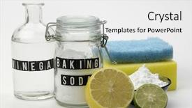  Presentation with baking soda - Cool new presentation theme with baking soda vinegar and lemon backdrop and a white colored foreground