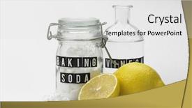  Presentation with baking soda - Audience pleasing PPT theme consisting of baking soda vinegar and lemon backdrop and a white colored foreground