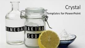  Presentation with baking soda - Theme consisting of baking soda vinegar and lemon background and a  colored foreground