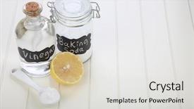  Presentation with baking soda - Theme enhanced with baking soda vinegar and lemon background and a  colored foreground