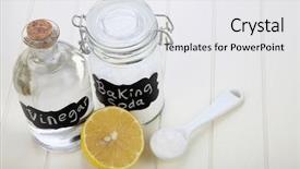  Presentation with baking soda - Colorful PPT layouts enhanced with baking soda vinegar and lemon backdrop and a white colored foreground