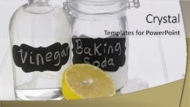  Presentation with baking soda - Slides enhanced with baking soda vinegar and lemon background and a  colored foreground