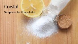  Presentation with baking soda - Audience pleasing PPT theme consisting of baking soda with lemon backdrop and a  colored foreground