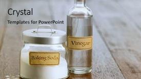  Presentation with baking soda - PPT layouts enhanced with baking soda with white vinegar background and a light gray colored foreground
