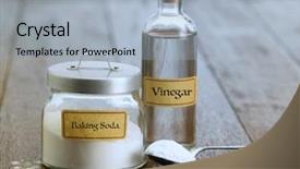  Presentation with baking soda - Colorful PPT theme enhanced with baking soda with white vinegar backdrop and a light blue colored foreground