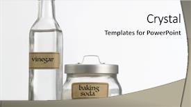  Presentation with baking soda - Theme with baking soda with white vinegar background and a white colored foreground