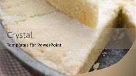  Presentation with baking - Cool new PPT theme with baking tin with scottish shortbread backdrop and a soft green colored foreground