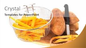  Presentation with baking - Presentation design featuring baking-tray-and-basket-sweet background and a white colored foreground