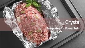  Presentation with baking - Audience pleasing slides consisting of baking tray with raw turkey backdrop and a coral colored foreground