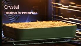  Presentation with baking - Colorful slides enhanced with baking tray with spinach lasagna backdrop and a wine colored foreground