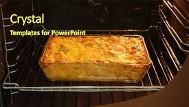  Presentation with food lasagna - Slide set featuring baking tray with spinach lasagna background and a wine colored foreground