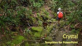  Presentation with trekking - Presentation with bako national park malaysia background and a tawny brown colored foreground