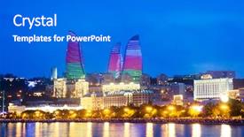  Presentation with hydrologic sea level rise - Amazing slides having baku azerbaijan at caspian sea backdrop and a gray colored foreground