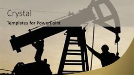  Presentation with oil field - Beautiful slides featuring baku-azerbaijan-jan-31 backdrop and a light gray colored foreground