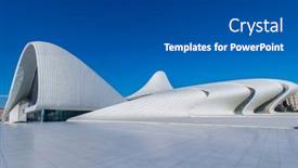  Presentation with award - Colorful theme enhanced with baku-december-27-heydar-aliyev backdrop and a dark gray colored foreground