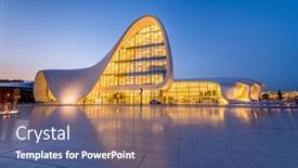  Presentation with award - Beautiful slides featuring baku-july-20-heydar-aliyev backdrop and a ocean colored foreground