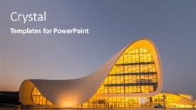  Presentation with award - Slide deck enhanced with baku-july-20-heydar-aliyev background and a gray colored foreground